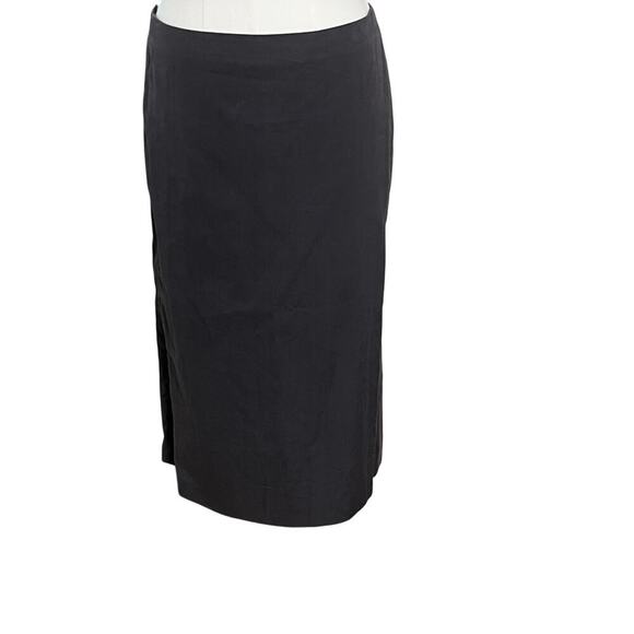 Jil Sander Italian Black pencil Skirt Cotton Bleed Size 36 Minimal Luxe